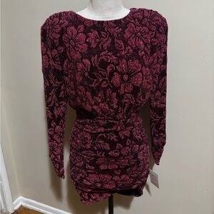 For Love & Lemons pink and Black Dress